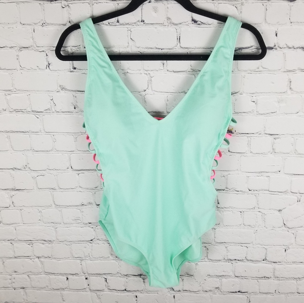 HEAT | aqua side cutout one piece swim suit